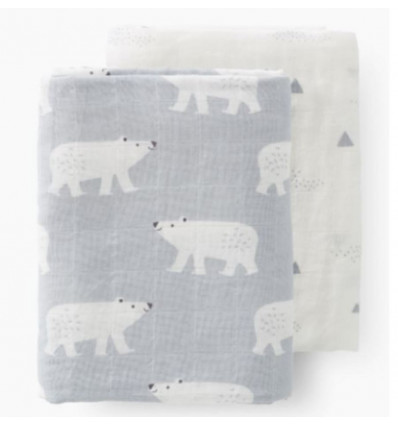 SWADD SET 2 ST 120X120 POLAR BEAR 233