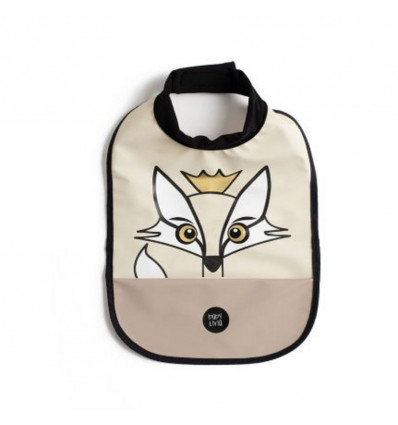 HIGH NECK BIB MOOSE SOFT BEIGE 201