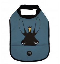 HIGH NECK BIB MOOSE WAVY BLUE 201