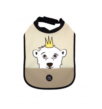 HIGH NECK BIB POLAR BEAR SOFT BEIGE 201