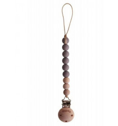 PACIFIER CLIP CLEO CADET BLUE/WOOD 211