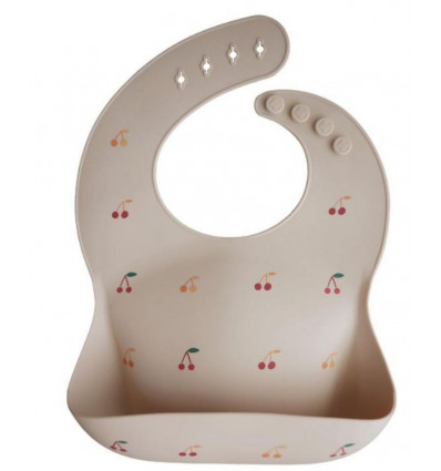 SILICONE BIB PATTERN CHERRIES 24