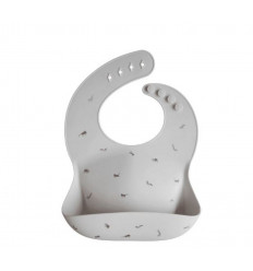 SILICONE BIB PATTERN GREY SAFARI 221