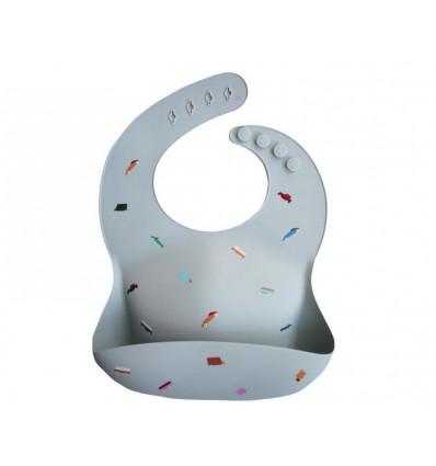 SILICONE BIB PATTERN RETRO CARS 24