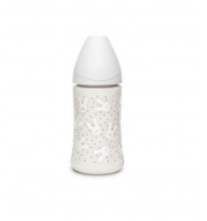 FLES PA SIL 3POS 270ML GRAY RABBITS 21