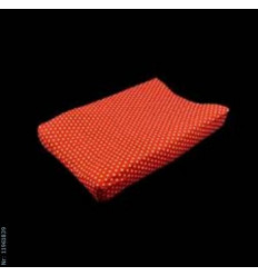 HOUSSE COUSSIN A LANGER ROUGE POUS BLANC