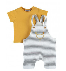 COCON SET 2 PCS SALOPETTE RAYEE BIO 6M