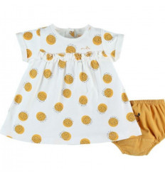 COCON SET ROBE+ BLOOMER JAUNE BIO 3M