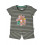 UNISEX PYJAMA, DONKERGROEN-GEBROKEN WIT