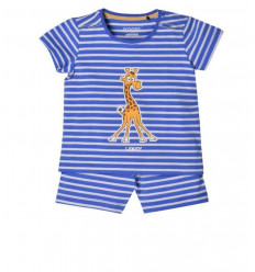 UNISEX PYJAMA, KONINGSBLAUW-WIT