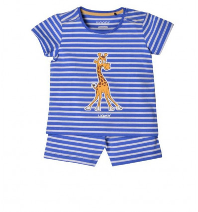 UNISEX PYJAMA, KONINGSBLAUW-WIT