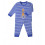 UNISEX PYJAMA, KONINGSBLAUW-WIT