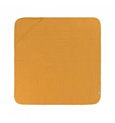 MUSLIN HOODED TOWEL MUSTARD 21