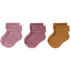 NEWBORN SOCK GOTS 3P ROSEWOOD19-22 25