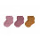 NEWBORN SOCK GOTS 3P ROSEWOOD12-14 25