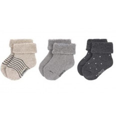 NEWBORN SOCK GOTS 3P ASS GREY S15-18 25