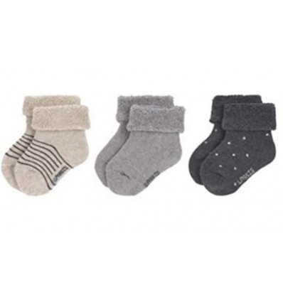 NEWBORN SOCK GOTS 3P ASS GREY S15-18 25