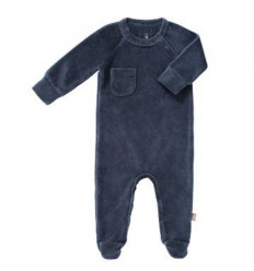 PYJAM VELOURS WITH FEET INDIGO 3-6M 25