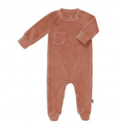 PYJAMA VELOURS FEET ASH ROSE 6-12M 21