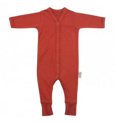 BABYSUIT L.SLV FEET 50/56 ROSEWOOD 221