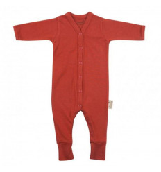 BABYSUIT L.SLV FEET ROSEWOOD 74/80 221