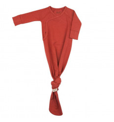 KNOTTED BABY GOWN 0-3 M ROSEWOOD 221