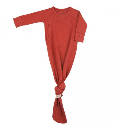 KNOTTED BABY GOWN 0-3 M ROSEWOOD 221
