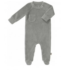 PYJAMA VELOURS FEET PALOMA GREY 0-3M 21