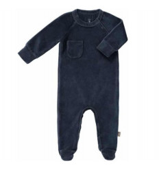 PYJAM VELOURS WITH FEET INDIGO 0-3M 25
