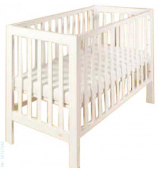 LOFT BED WIT 60X120 SPIJLEN RONDOM 211