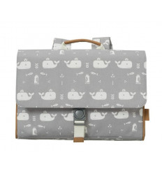 SCHOOLBAG WHALE DAWN GREY 21