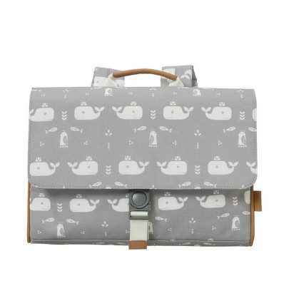 SCHOOLBAG WHALE DAWN GREY 21