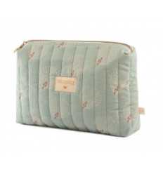 TRAVEL VANITY CASE WHITE/GREEN 22