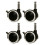 SET WIELTJES 4 RUBBER ZWART 72