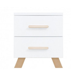 TABLE DE NUIT LISA BLANC/NATUREL 21