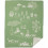 BLANKET WOVEN COTTON LITTLE BEAR GREEN 9