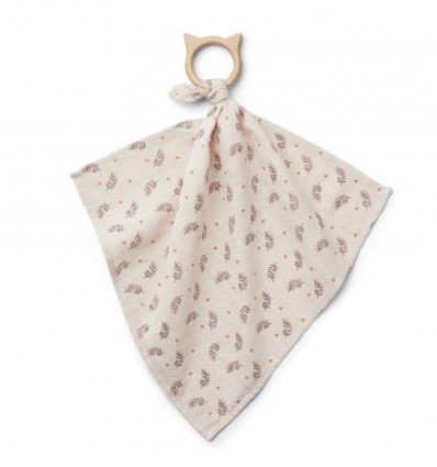 DINES TEETHER CUDDLE CLOTH FERN/ROSE 202