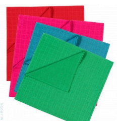 TETRADOEK KLEIN KLEUREN AQUA / FRAMBOOS