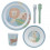 MELAMINE DINNER SET 5P WILDLIFE PINK 21