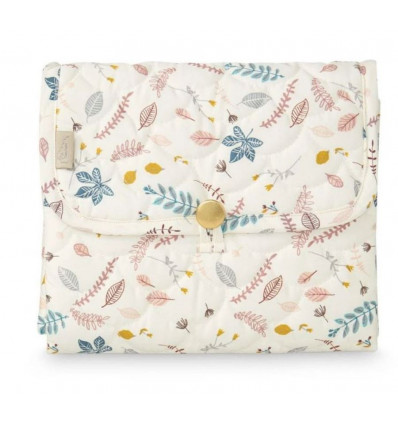 CHANGING MAT QUILTED LEAVES ROSE 21