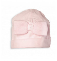 G BONNET KNITTED XL BOW PINK