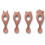 LIVA SILICONE SPOON 4 PACK DARK ROSE 202