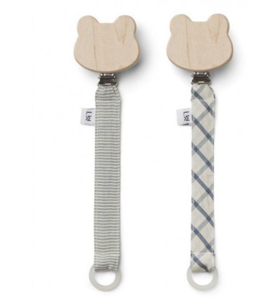 SIA PACIFIER STRAP 2 PACK BLUE MIX 202