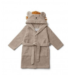 LILY BATHROBE LION STONE BEIGE 5-6Y 202