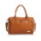  DOUBLE ZIP SATCHEL AMBER-TAN 24