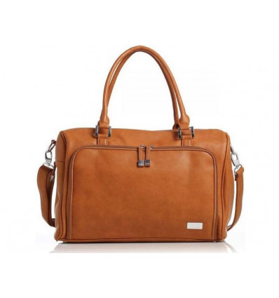  DOUBLE ZIP SATCHEL AMBER-TAN 24