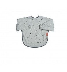 SLEEVED BIB 18M+ DREAMY DOTS GREY 22