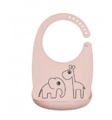 SILICONE BIB DEER FRIENDS POWDER 241