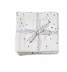 BURP CLOTH 2-PACK DREAMY DOTS WHITE 25