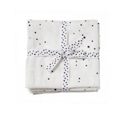 BURP CLOTH 2-PACK DREAMY DOTS WHITE 25